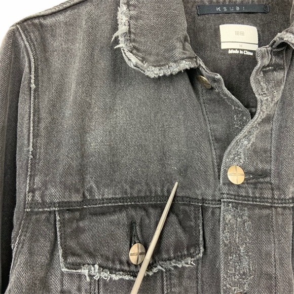 Ksubi Denim Classic Beaten Up Black Jacket Medium - Picture 8 of 14